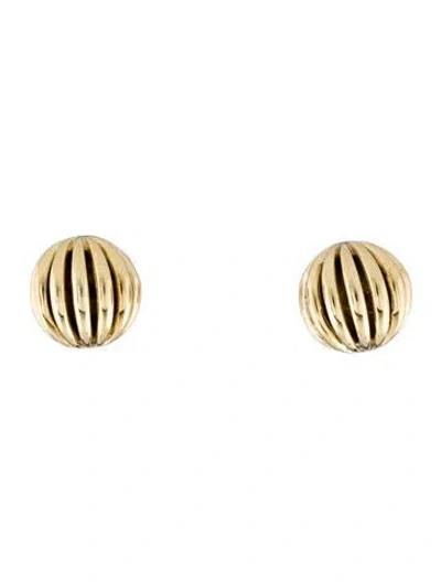 Pre-owned Lagos Two-tone Fluted Stud Earrings In Multi