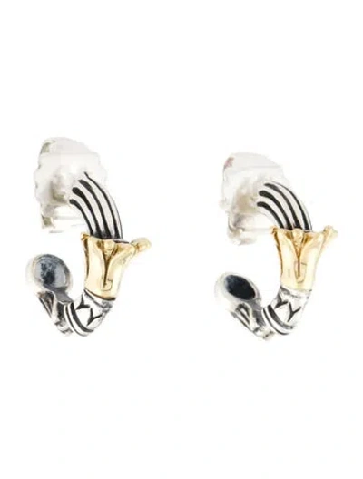 Pre-owned Lagos Two-tone Hoop Earrings In Multi