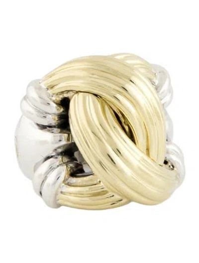 Pre-owned Lagos Two-tone Knot Ring In Multi