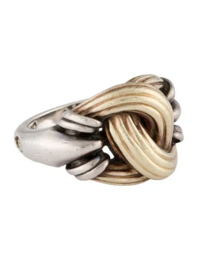 Pre-owned Lagos Two-tone Knot Ring In Multi