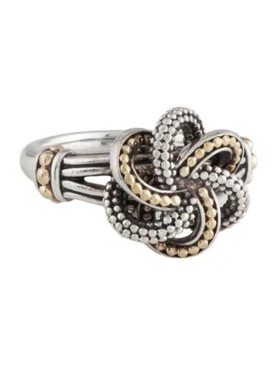 Pre-owned Lagos Two-tone Love Knot Ring In Multi