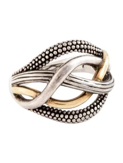 Pre-owned Lagos Two-tone Ring In Multicolor