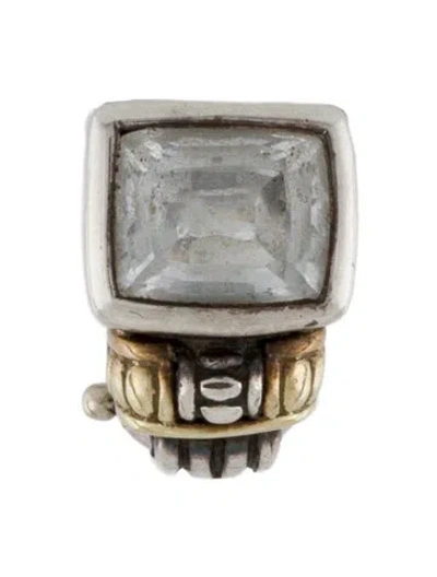 Pre-owned Lagos Two-tone Topaz Earclip Earring In Multi