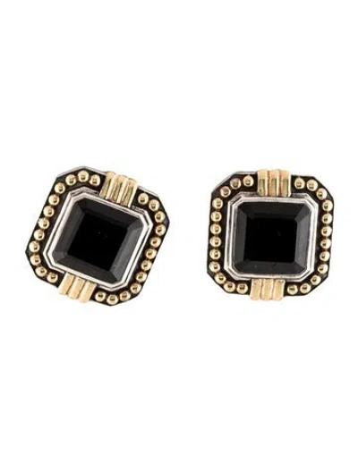 Pre-owned Lagos Two-town Spinel Earclips In Multi
