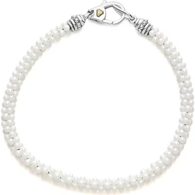 Lagos White Caviar Rope Bracelet