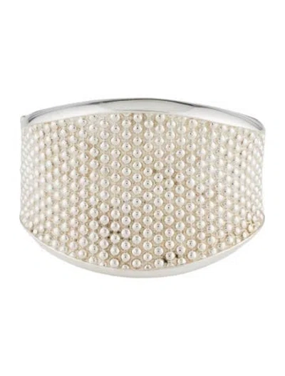 Pre-owned Lagos Wide Caviar Slip-on Cuff Bracelet, 6.25" In Multi