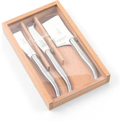 Laguiole 3 Piece Mini Cheese Utensil Set In Silver