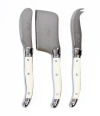 Laguiole 3 Piece Mini Cheese Utensil Set In White