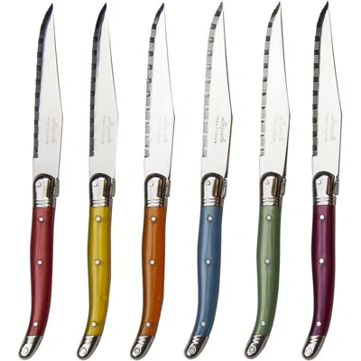 Laguiole 6 Piece Steak Knife Set, In Multi