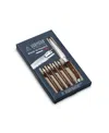 Laguiole Heritage Stainless Steel 6-pc. Steak Knife Set In Brown