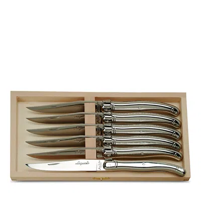 Laguiole Jean Dubost Stainless Steel Knives In A Box, Set Of 6 In Gray