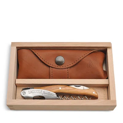Laguiole Jean Dubost Wine Waiter Corkscrew In Brown