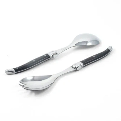 Laguiole Salad Serving Set In Black