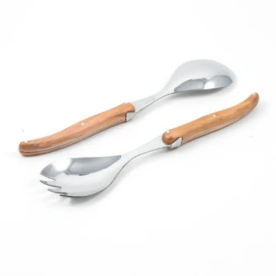 Laguiole Salad Serving Set In Brown