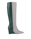 Lagûm Woman Boot Grey Size 8 Leather In Grey