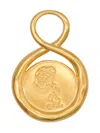 Lah Paris Infinity-design Aquarius-engraving Pendant In Gold