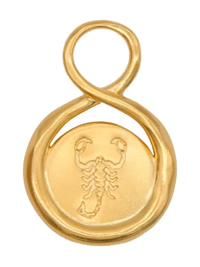 Lah Paris Scorpion-engraved Infinity-design Pendant In Gold