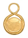 Lah Paris Taurus-engraved Infinity-design Pendant In Gold