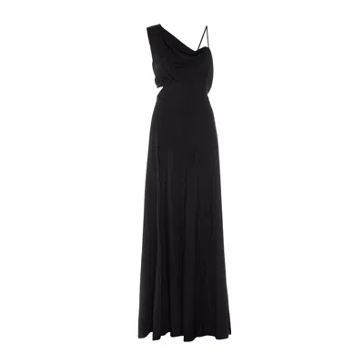 Lahive Aphrodite Noir Grecian Dress In Black