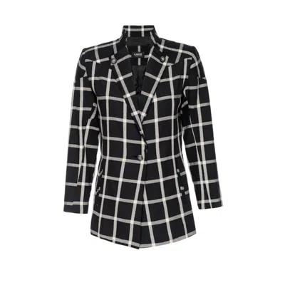 Lahive Women's Black Cyprus Plaid Blazer