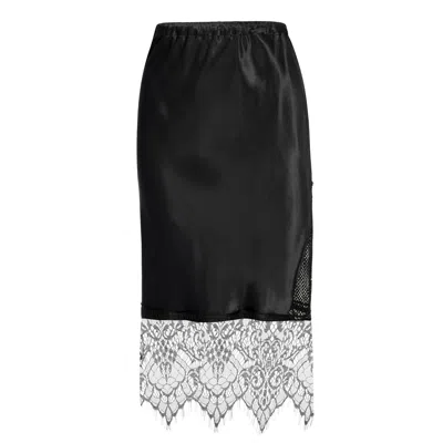 Lahive Hematite Bias Skirt In Black