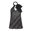 Lahive Women's Black Mindy Halter Top In Black