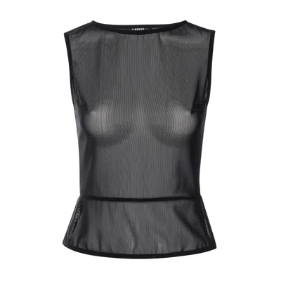 Lahive Women's Black Ryder Sheer Mesh Top
