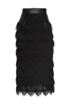 Lahive Women's Black Valentina Noir Fringe Skirt In Multi-lengths In Black