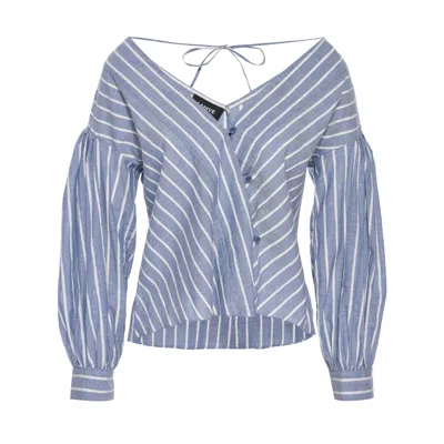 Lahive Women's Blue Hamptons Striped Top