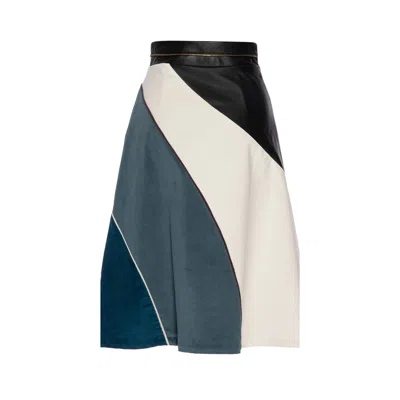 Lahive Harper A-line Multi-color Skirt In Blue