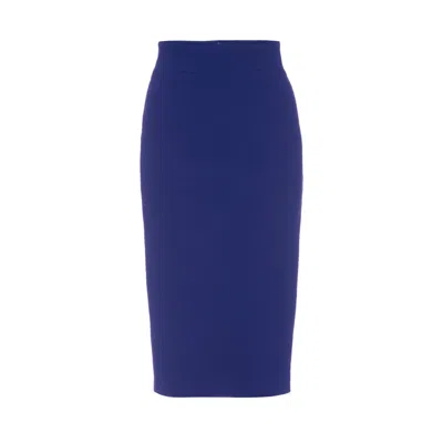 Lahive Women's Blue Layla Knit Body Con Skirt