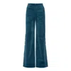 Lahive Women's Blue Lioness Corduroy Pant In Blue