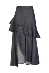 Lahive Women's Blue Taylor Detachable Denim Skirt In Blue