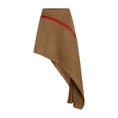 Lahive Agapi Asymmetrical Skirt In Brown
