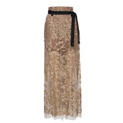 Lahive Women's Gold Genevive Sequin Skirt