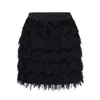 Lahive Women's Levi Black Fringe Skirt In Black