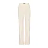 Lahive Women's Neutrals Shiloh Cream Fitted Straight Leg Pant In White