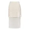 Lahive Women's Neutrals / White Soul Double Skirt In White
