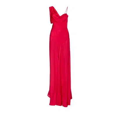 Lahive Women's Red Aphrodite Slinky Cut-out Dress In Pink
