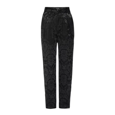 LAHIVE WOMEN'S RHODES BLACK JACQUARD TUXEDO PANT