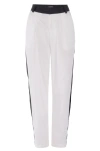 LAHIVE WOMEN'S RHODES WHITE TWILL TUXEDO PANT