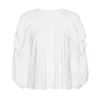 Lahive Women's Romance White Cotton Top In White