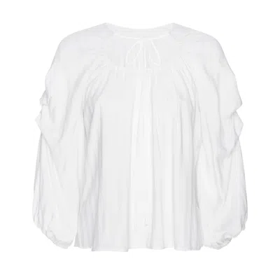 Lahive Women's Romance White Cotton Top