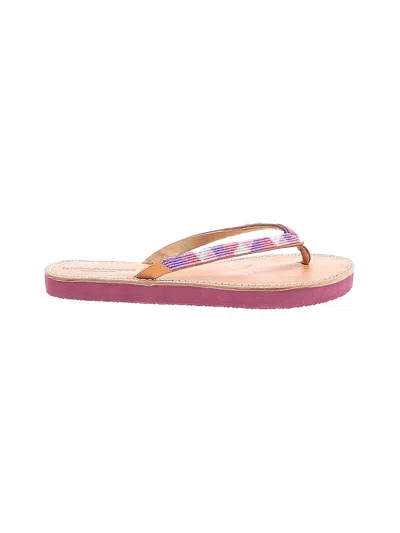 Pre-owned Laid Back London Flip Flops In Purple
