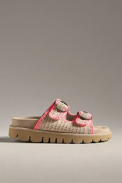 Laidback London Clay Slide Sandals In Pink