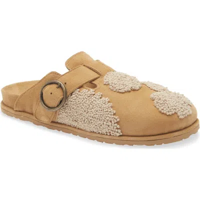 Laidback London Drift French Knot Slide Sandal In Brown