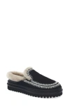 Laidback London Jun 4.0 Genuine Shearling Lined Slipper In Blue