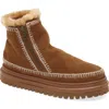 Laidback London Setsu 4.0 Genuine Shearling Lined Ankle Boot In Brown