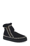 Laidback London Setsu Genuine Shearling Lined Ankle Boot In Black