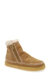 Laidback London Setsu Genuine Shearling Lined Ankle Boot In Brown